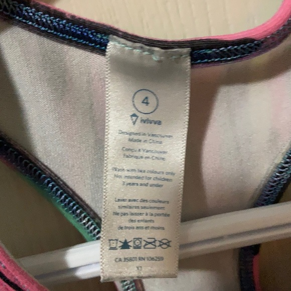 Ivivva Neon Vertically Striped Tank Top - Picture 5 of 6